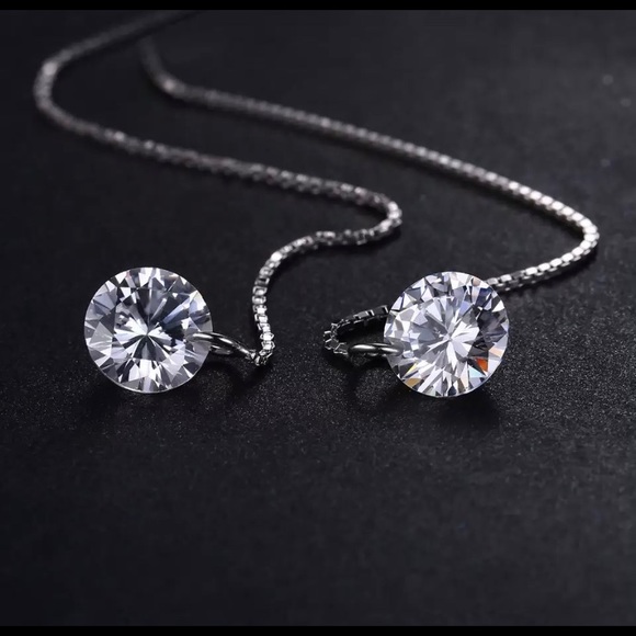 🌟Sterling Silver Threaders w/ Swarovski Crystals - Picture 3 of 4